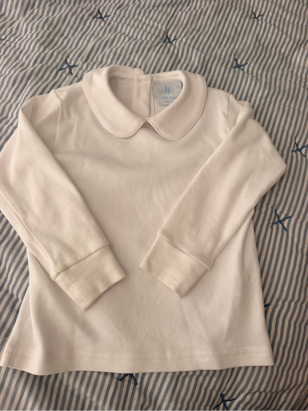 Little English white Peter Pan Collar Long Sleeve Top